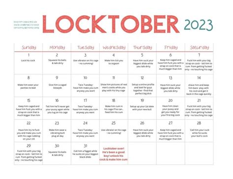 locktober challenge|Interactive Locktober challenge : r/KeyHolder